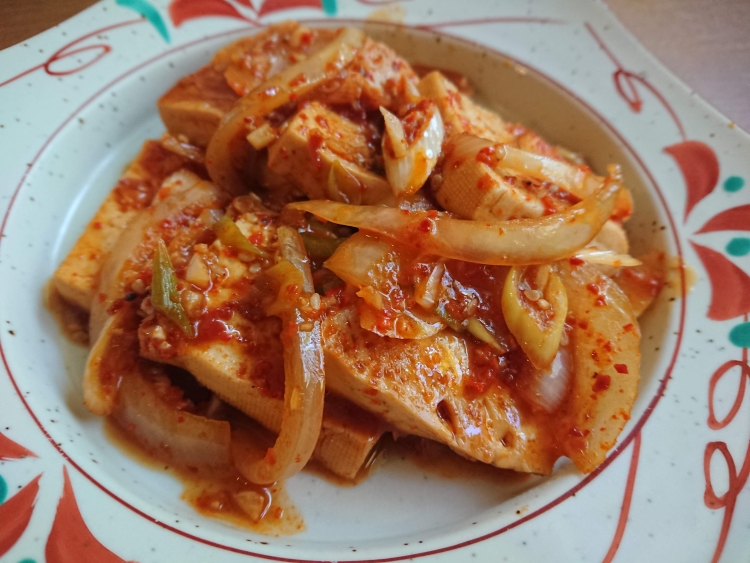 韓国家庭料理：豆腐のおかずの写真
