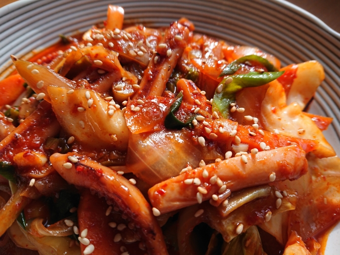 イカの旨辛炒め（オジンオポックム）の韓国レシピ