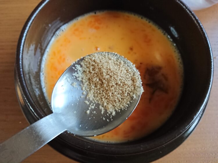 韓国で人気のケランチム（茶碗蒸し）のレシピ調味料