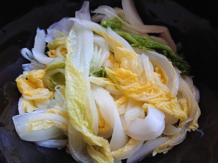 カムジャタンのレシピ、白菜の和え物ウゴジ