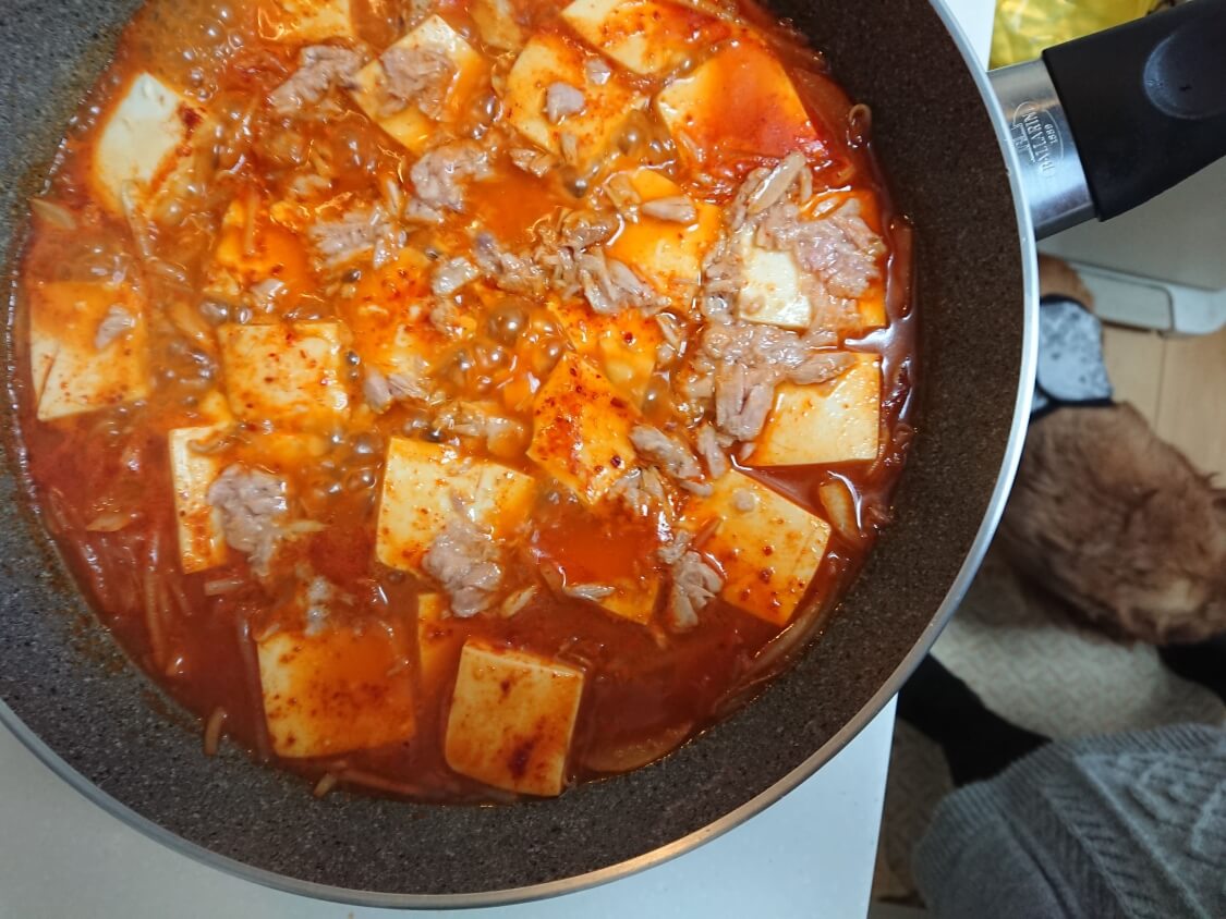 ツナ入り豆腐チゲの簡単レシピ