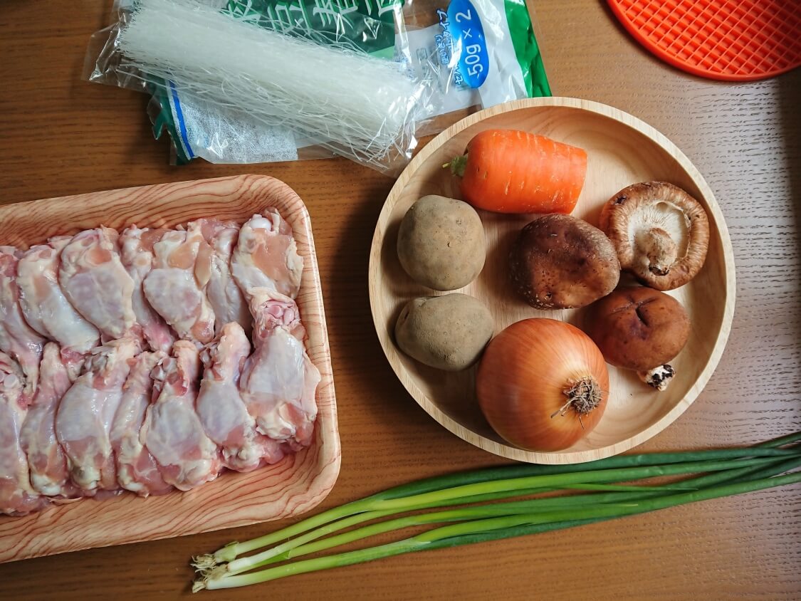 鶏肉の甘辛煮（チムタク）の人気レシピ材料