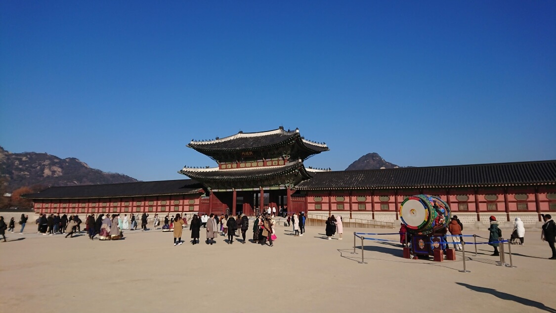 韓国ソウルの景福宮（キョンボックン）の建物