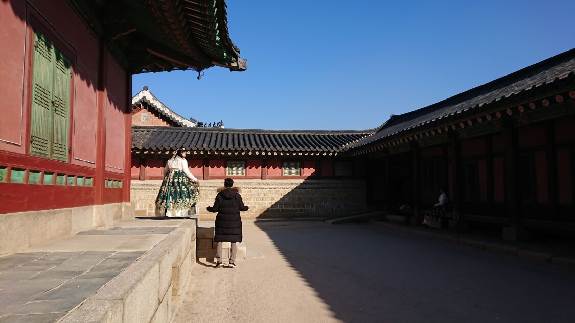 韓国ソウルの景福宮（キョンボックン）の建物