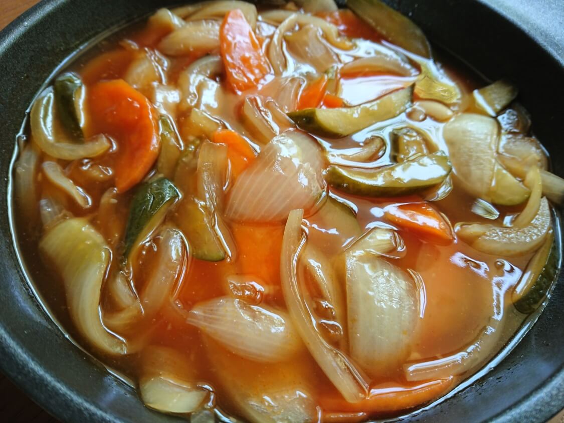 酢豚（韓国タンスユク）のタレの完成