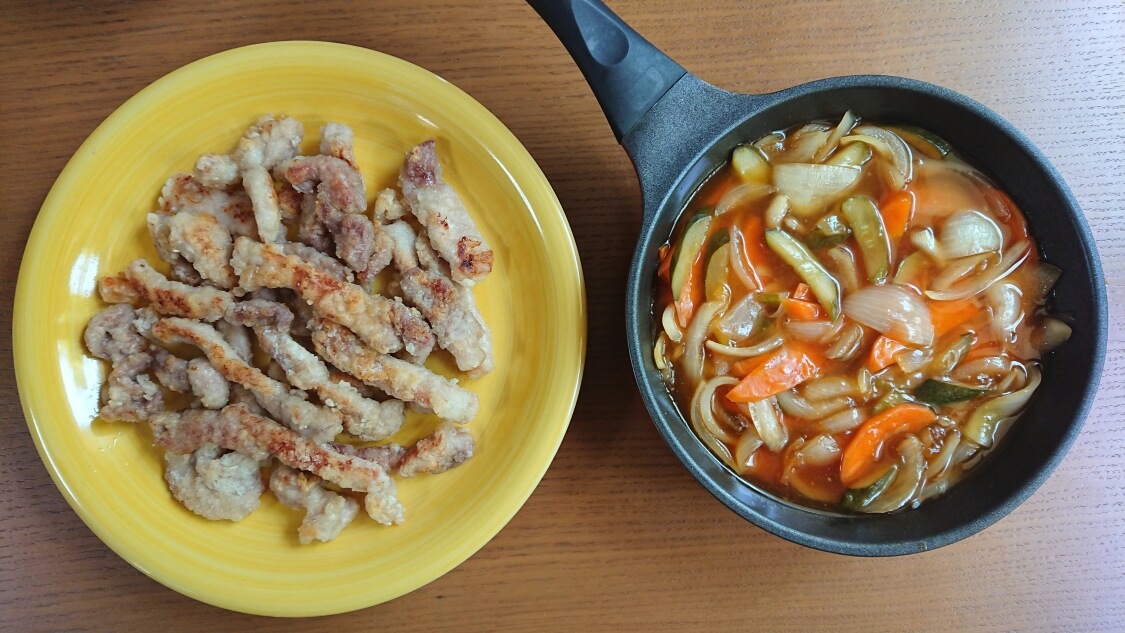 酢豚（韓国タンスユク）のレシピ。完成