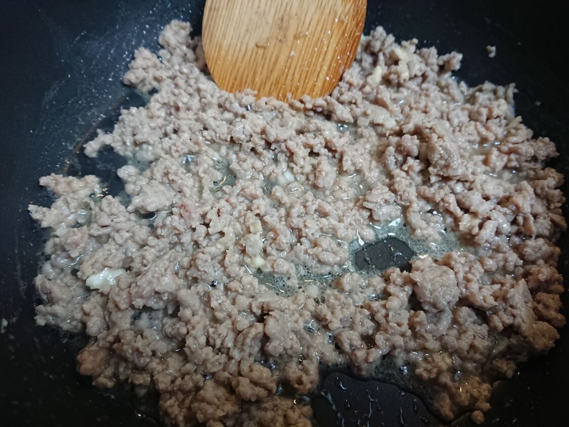 ひき肉うどんの作り方