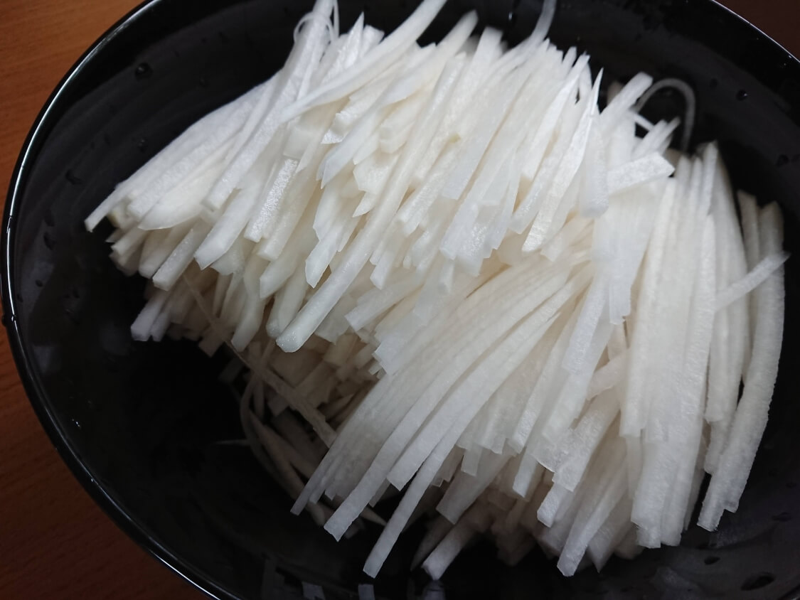 千切り大根のキムチ、韓国レシピ