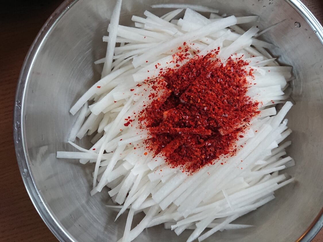千切り大根のキムチ、韓国レシピ
