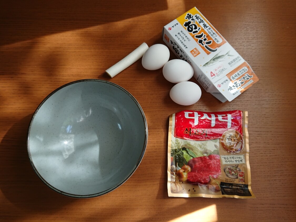 韓国茶碗蒸しケランチムのレシピ材料と出汁、ダシダ