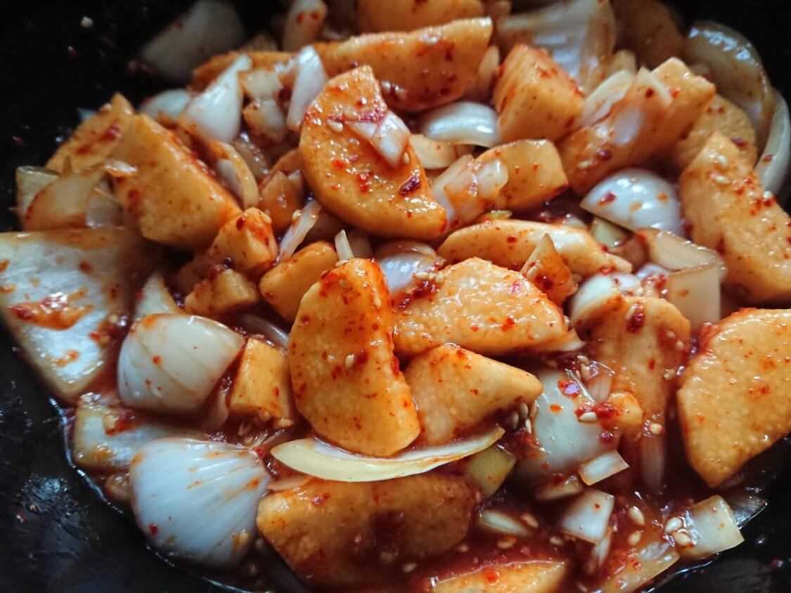 簡単本格！長芋キムチ（マカクテキ）の韓国レシピ。完成