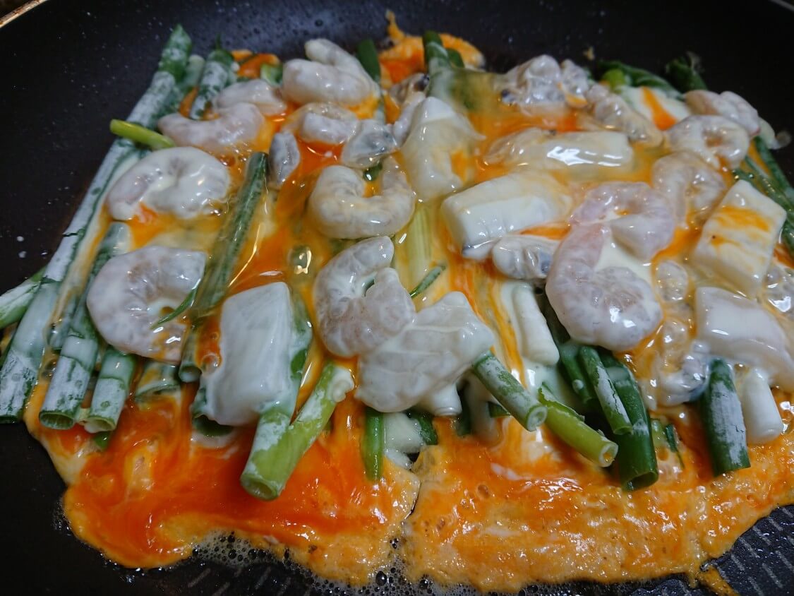 海鮮ねぎチヂミの韓国レシピ。焼き方