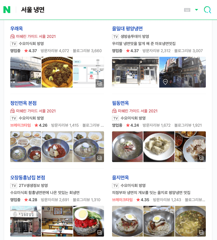 韓国ソウルの冷麺人気店ランキング