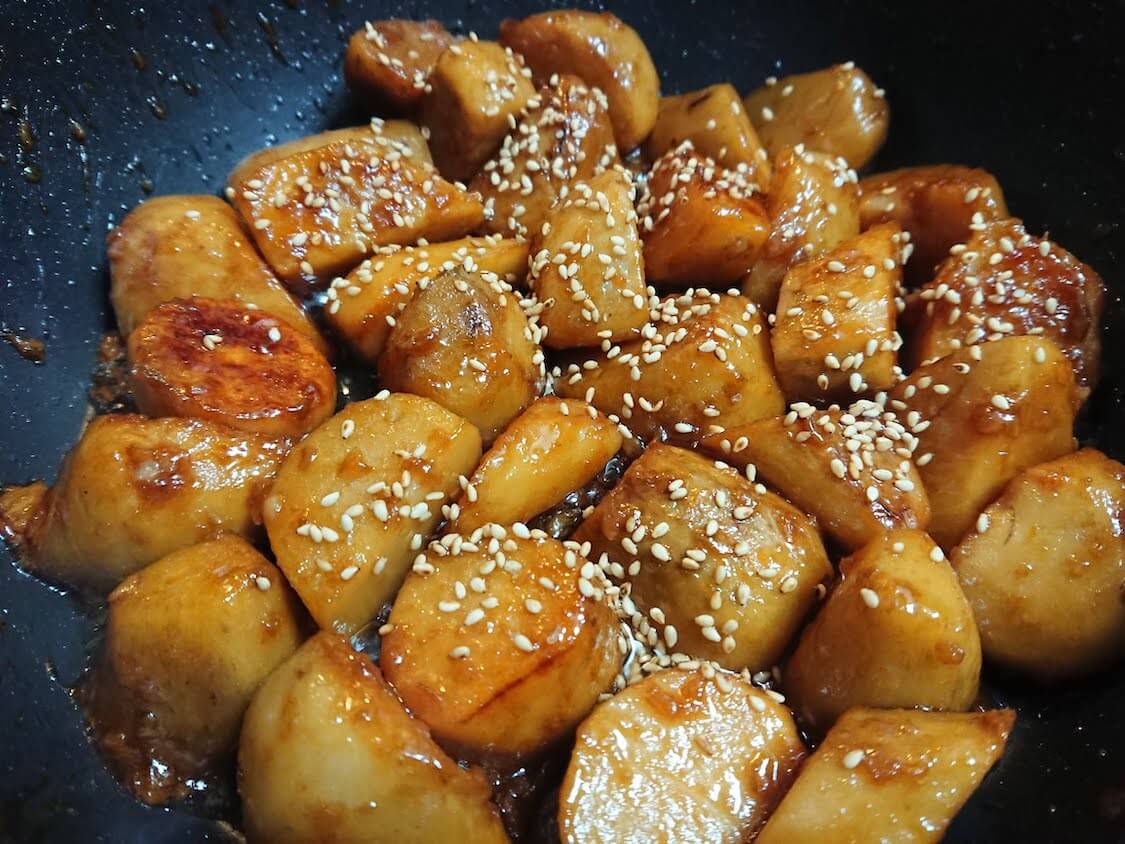 簡単！里芋の煮っころがし。韓国お坊さんの里芋レシピ（チョリム＋チヂミ）