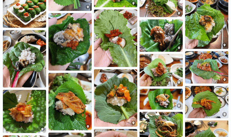 野菜包みご飯サムパプ、韓国のレシピ