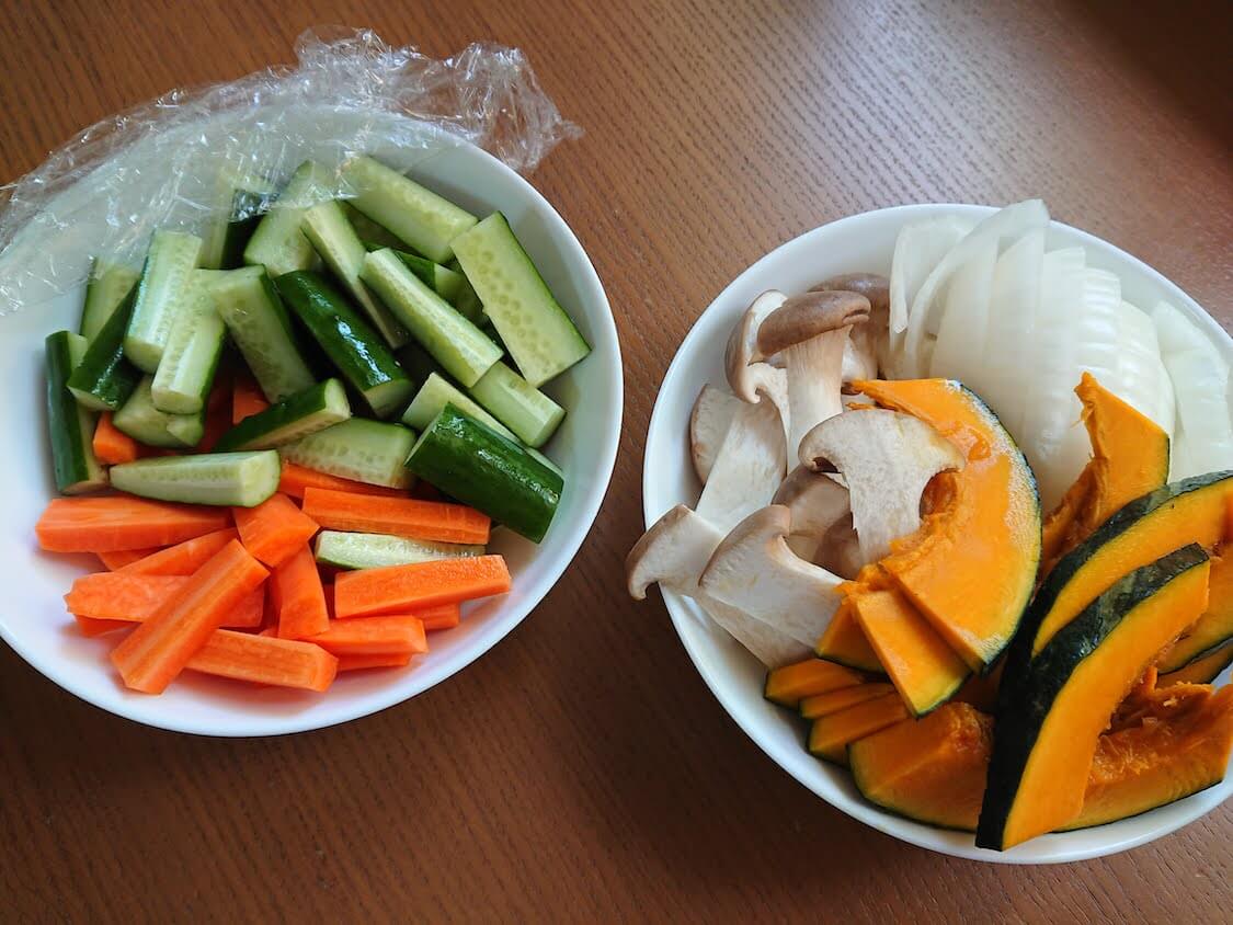 おうちで焼肉〜！献立とレシピ。焼く野菜と生野菜のスティック