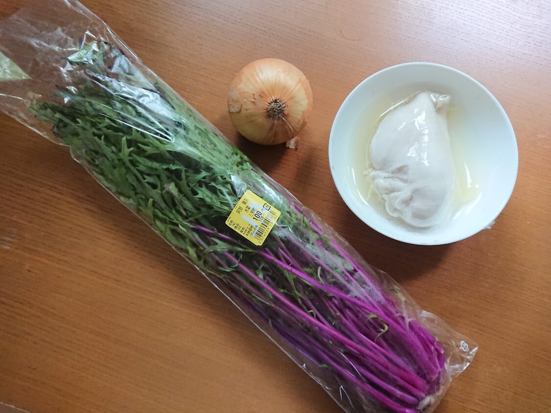 水菜キムチ（ピリ辛和え）のレシピ。材料と野菜