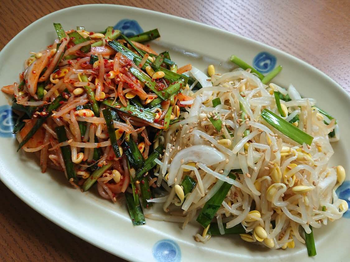 大豆もやしのナムル＋ピリ辛ナムル2種の作り方。韓国の人気レシピ