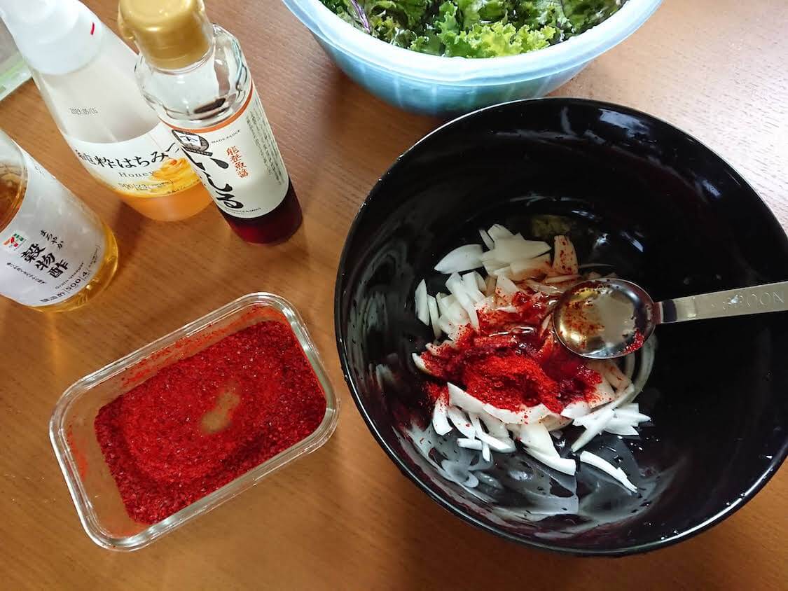 ケールのピリ辛和え・キムチの簡単レシピ。キムチのヤンニョム、味付け