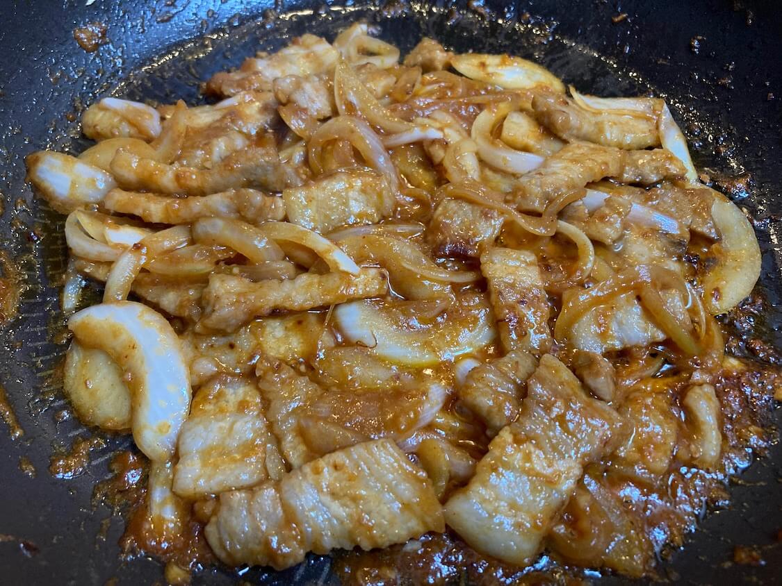 豚肉と玉ねぎのサムジャン炒めレシピ