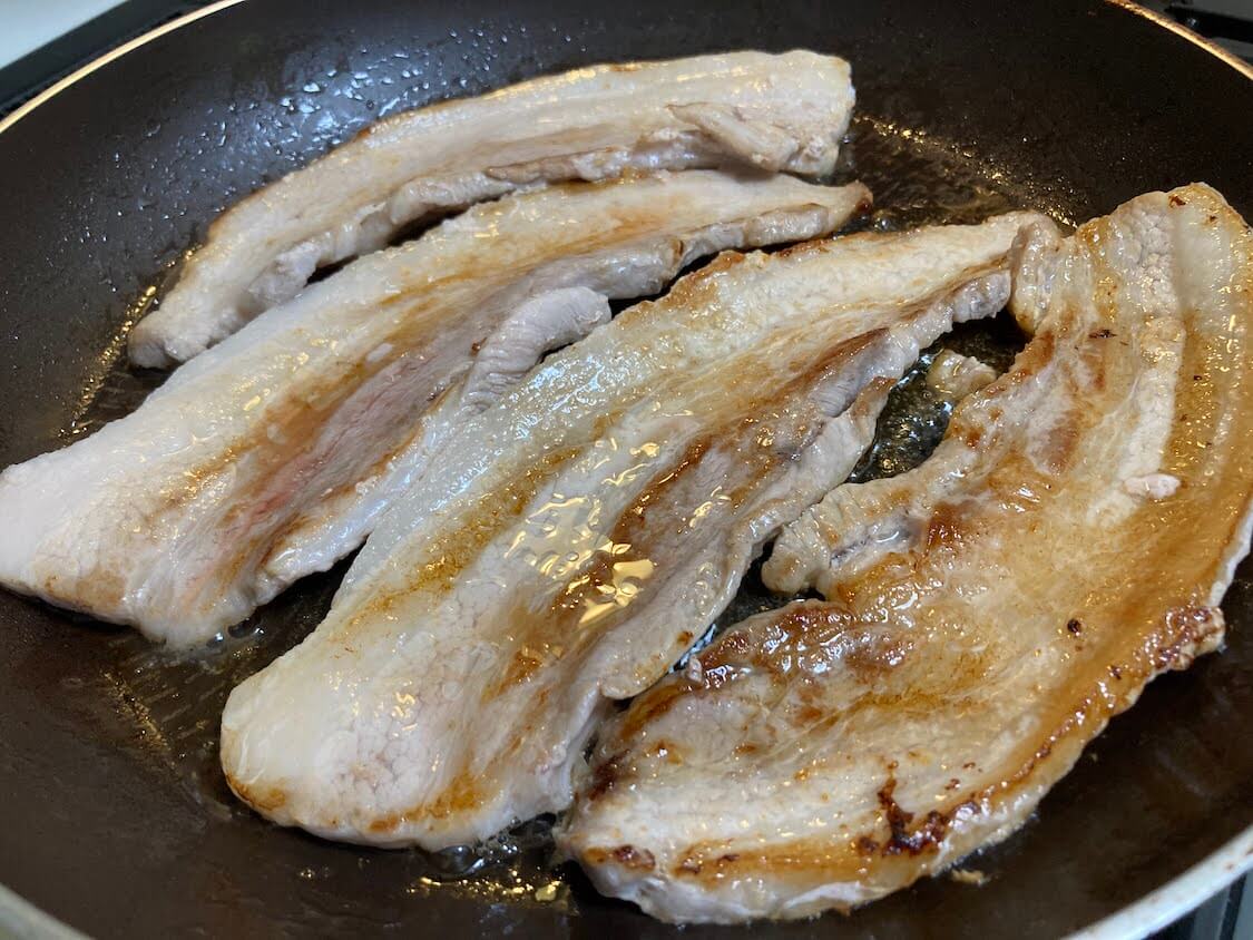 豚バラのコチュジャンだれ焼き【コチュジャンサムギョプサル】レシピ。豚バラの焼き方、厚切り、薄切りOK