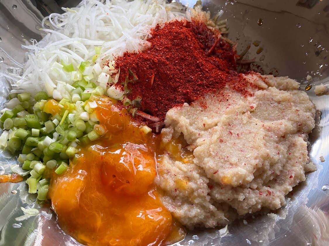 白菜キムチのレシピ。キムチの素ヤンニョムの材料と作り方