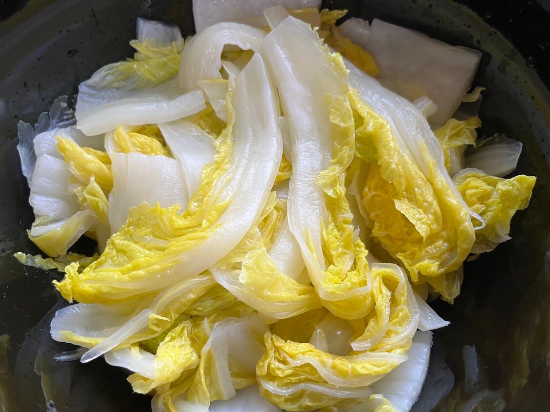白菜ナムルのレシピ。コツは水気をよく絞ること