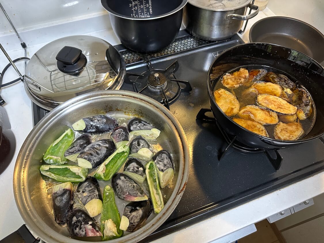 茄子と鯖の揚げ浸しレシピ