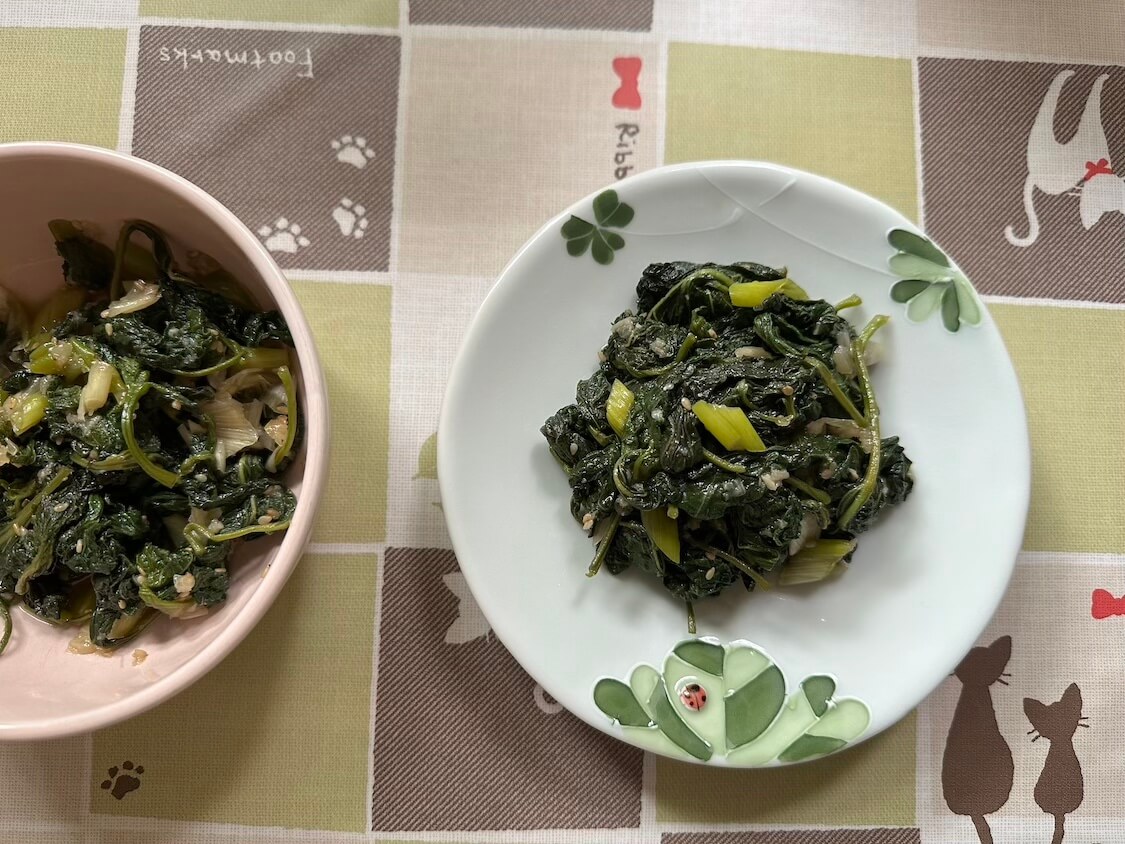 エゴマの葉ナムル。韓国の人気レシピ！大量消費にも〜栽培時に出来る小さい葉で