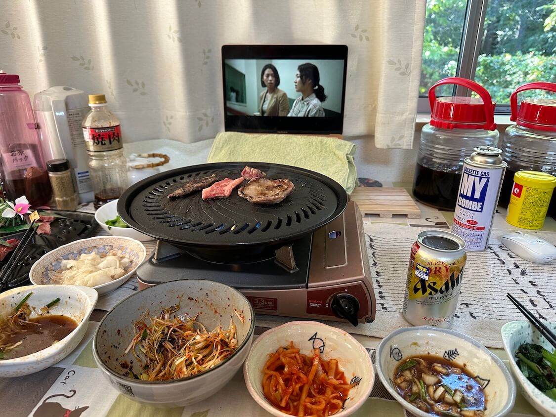 おうち焼肉！簡単に作れる韓国付け合わせ。韓国ドラマを見ながら
