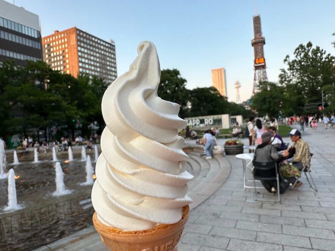 北海道旅行。札幌のソフトアイスクリーム