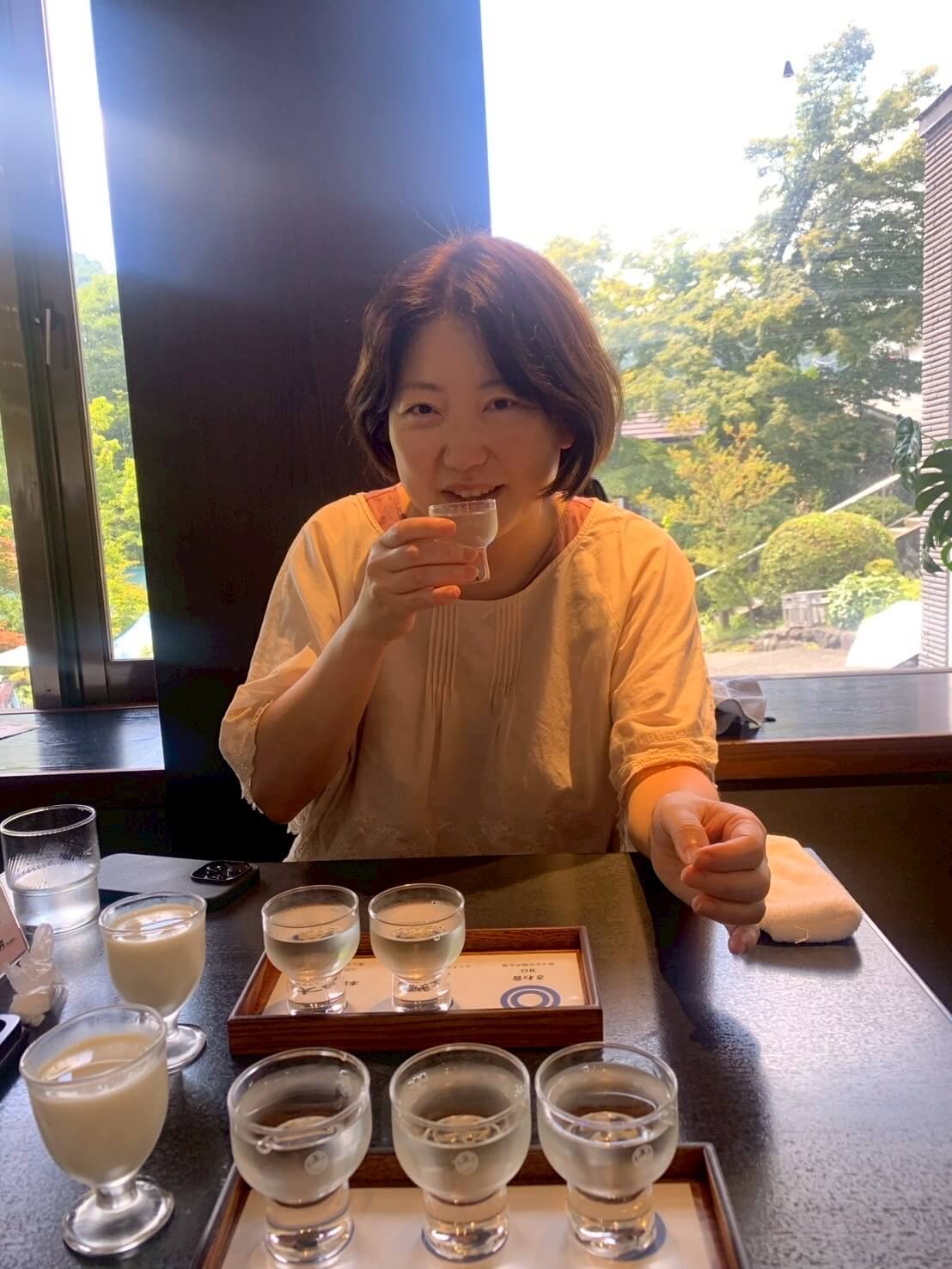 清流ガーデン 澤乃井園の「豆らく」で日本酒セット