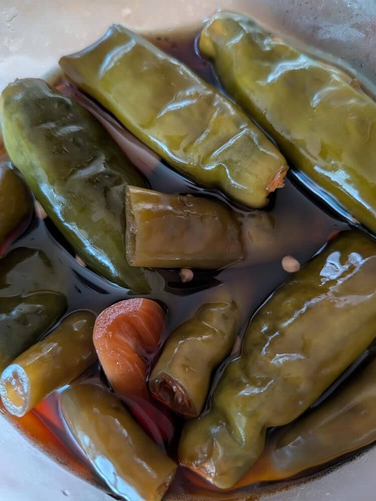 青唐辛子の醤油漬け