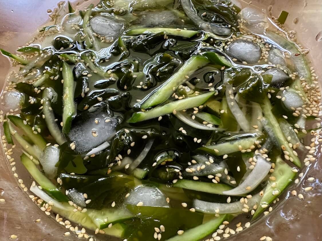 きゅうりとわかめの冷たいスープレシピ