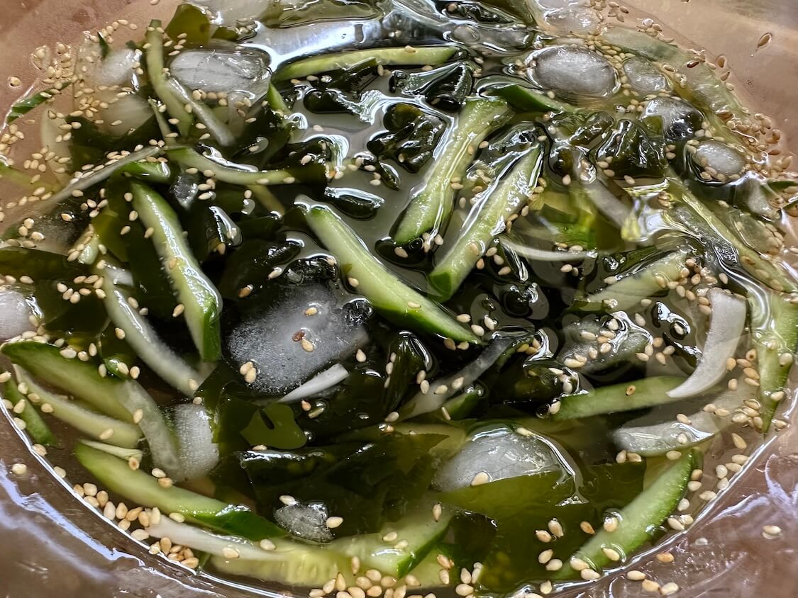 きゅうりとわかめの冷たいスープレシピ