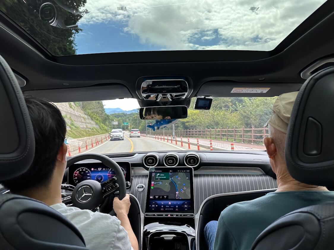 そば粉入り韓国の麺料理マッククス。食事後に平昌へ