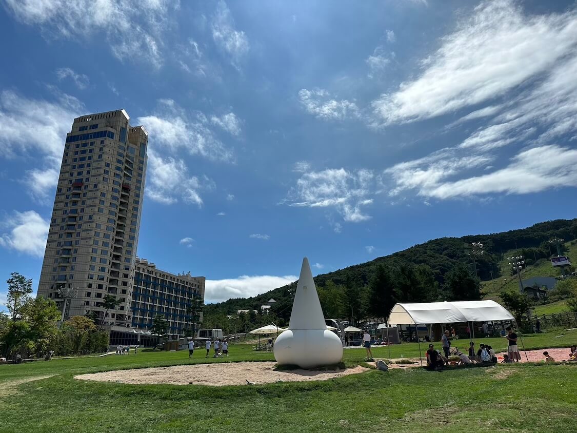 平昌の宿、フェニックスホテルに泊まる。スキー場の風景