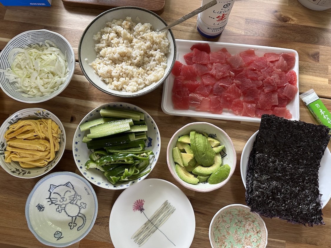 夏は手巻き寿司