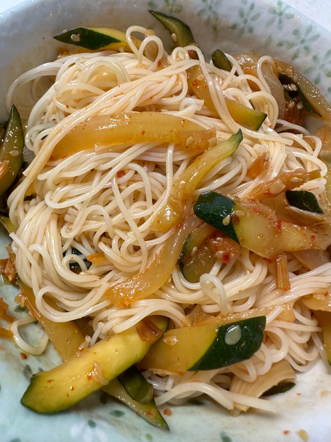 ズッキーニのピリ辛炒め。韓国おかず＆おつまみ！ビビンそうめんの具♫