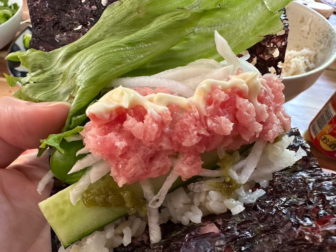 手巻き寿司とチャンジャと韓国ドラマ