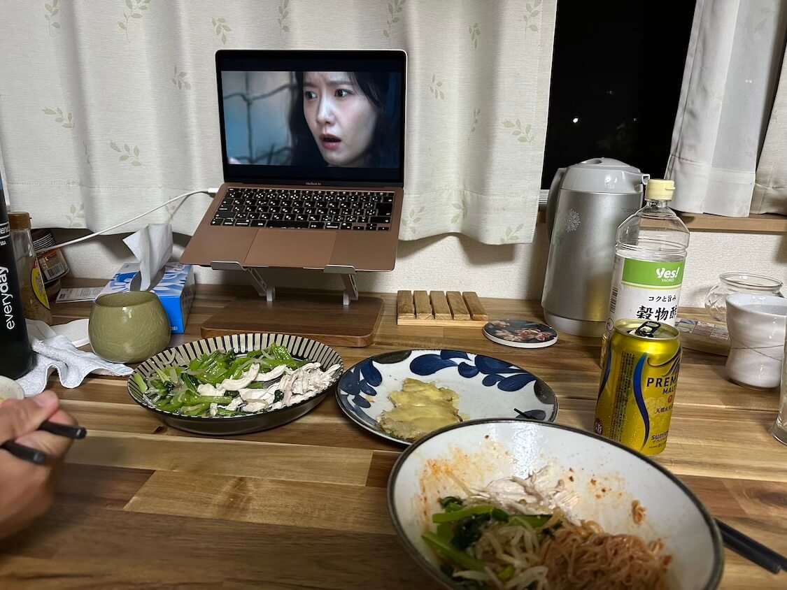 韓国のふるるビビン冷麺。韓国ドラマ