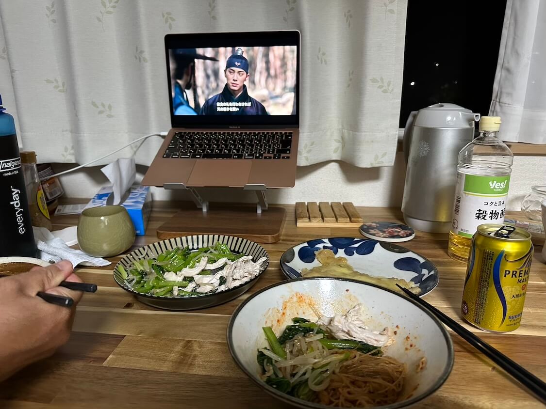 韓国のふるるビビン冷麺。韓国ドラマ