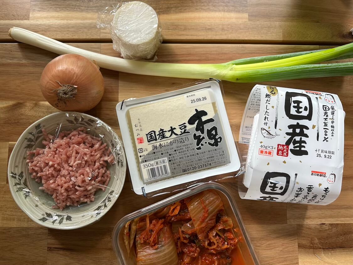 納豆でも美味しい「チョングッチャンチゲ」レシピ。材料