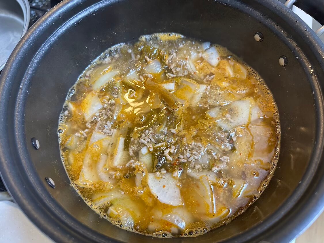 納豆でも美味しい「チョングッチャンチゲ」作り方