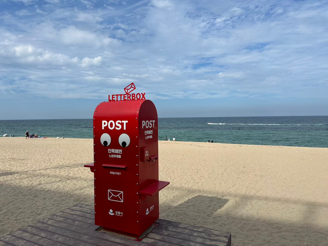 韓国の江陵観光。人気のコーヒー通り