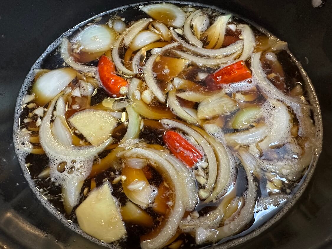 マグロのあら煮の作り方。ピリ辛韓国式タレ