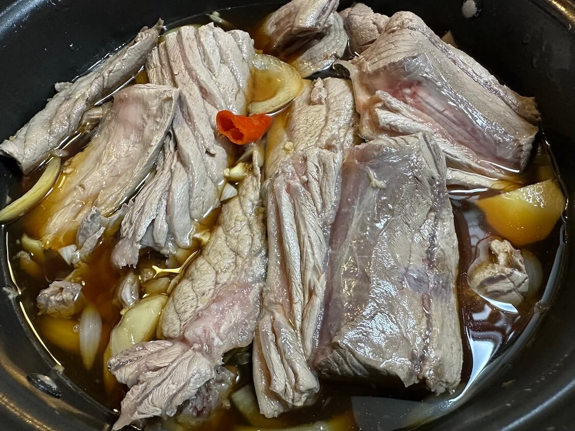 マグロのあら煮の作り方。ピリ辛韓国式タレ