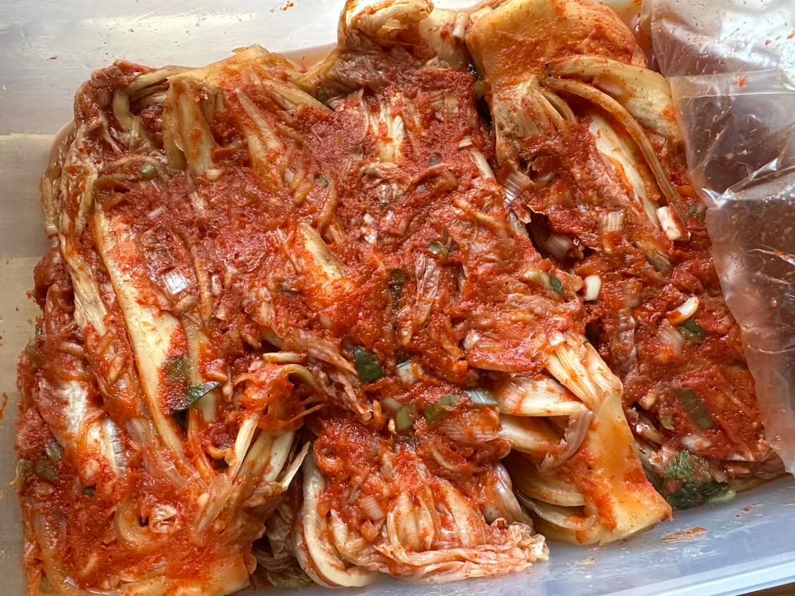 自家製白菜キムチの作り方。保存容器と保存期間