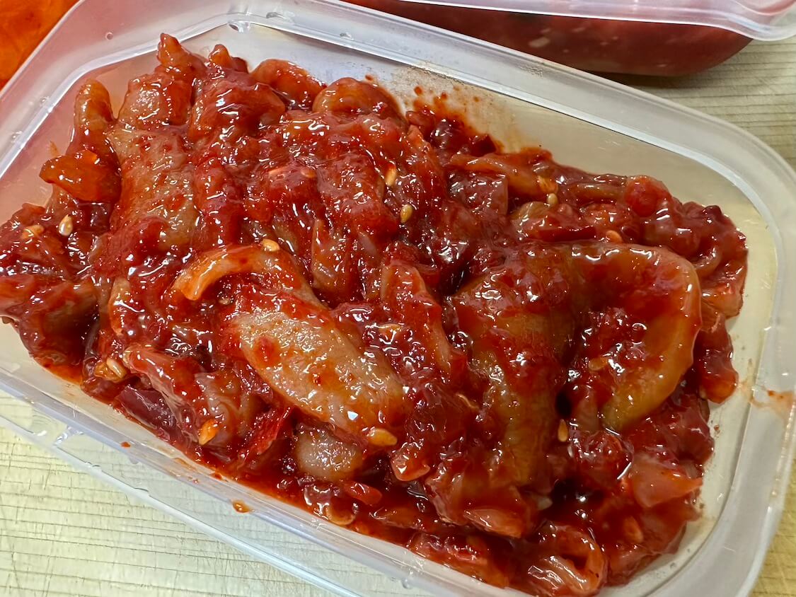 チャンジャの種類。韓国式塩辛「チョッカル」の種類