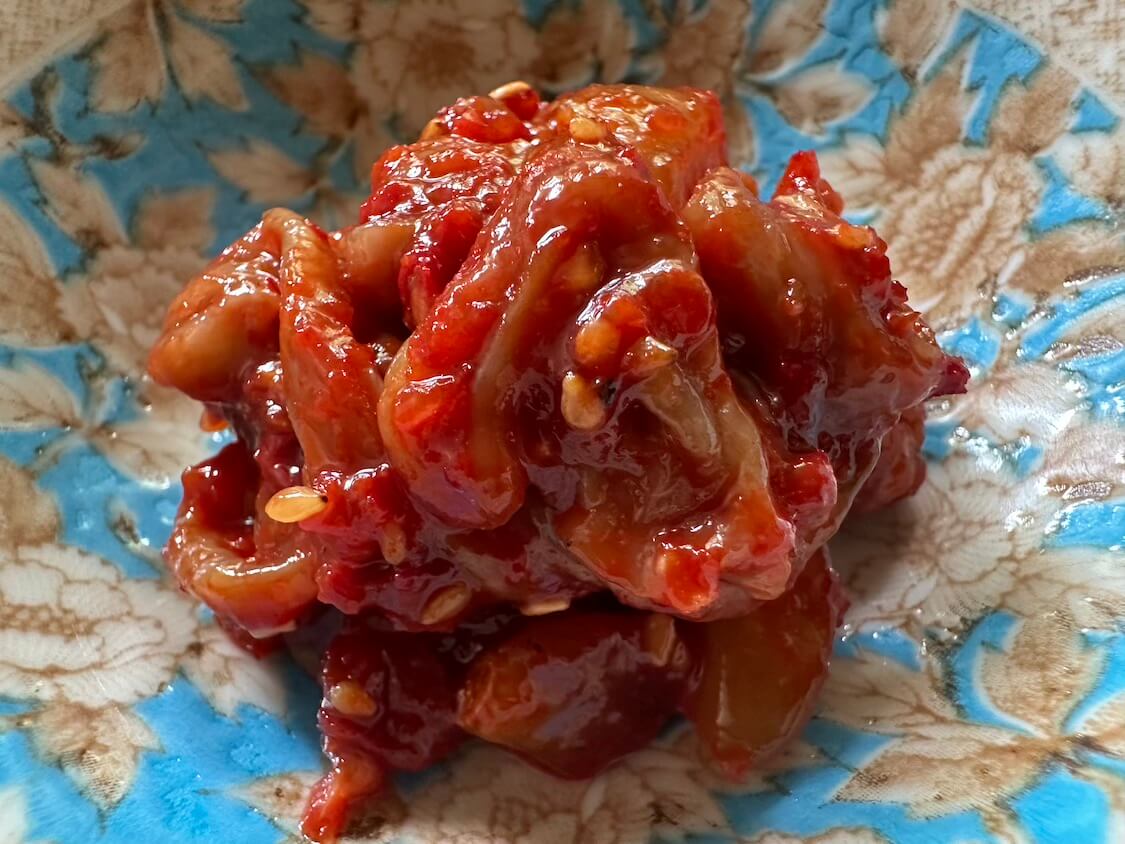 チャンジャ。おすすめの韓国の塩辛「チョッカル」